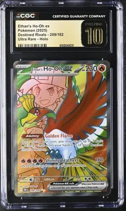 Ethan's Ho-Oh ex 209/182 Sv10: Destined Rivals Holo - PRISTINE 10!! Amazing Card - Image 1