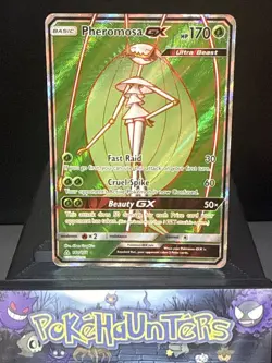 Pokemon Card Pheromosa GX 140/156 Ultra Prism Sun & Moon Full Art Rare Played - Image 1