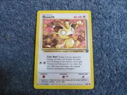 Meowth 62/82 1st Edition Team Rocket Pokemon WOTC Trading Card TCG - Image 1