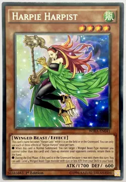 WIRA-EN041 Harpie Harpist - Rare 1st Edition Near Mint YuGiOh Cards - Image 1