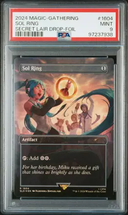 2024 MTG SECRET LAIR DROP FOIL #1604 SOL RING PSA 9 - Image 1
