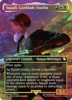 Squall, Gunblade Duelist Foil Borderless Final Fantasy MTG NM - Image 1
