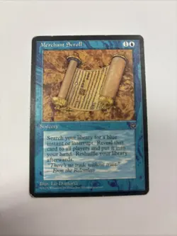 Merchant Scroll HP MTG Homelands 33 Blue Sorcery Tutor English Regular - Image 1