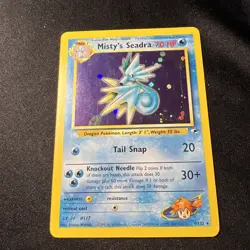 Pokemon TCG Misty's Seadra 009/132 Gym Heroes Holo With Swirl NM- LP - Image 1
