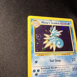 Pokemon TCG Misty's Seadra 009/132 Gym Heroes Holo With Swirl NM- LP - Image 2