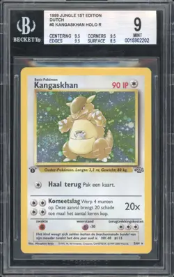 2000 Pokemon DUTCH 1st Edition Jungle Kangaskhan Holo 5/64 BGS 9 MINT - Image 1