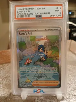 Pokemon TCG Lana's Aid PSA 9 SIR Special Illustration Twilight Masquerade #219 - Image 1
