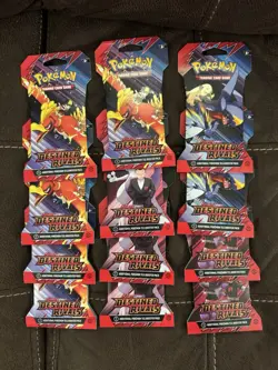 Pokemon TCG DESTINED RIVALS Sleeved Booster Packs New Sealed Lot of 12 Packs - Image 1
