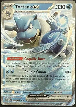 Carte Pokemon Tortank Ex 009/165 Serie 151 Sortie De Booster - Image 1
