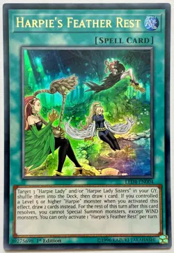 LED4-EN004 Harpie's Feather Rest - Ultra Rare 1st Edition Near Mint YuGiOh - Image 1