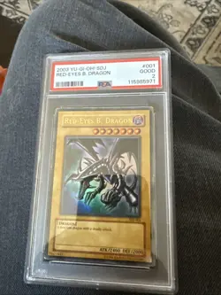 2003 Yu-Gi-Oh! Starter Deck: Joey Red-Eyes Black Dragon #SDJ-001 PSA 2 - Image 1