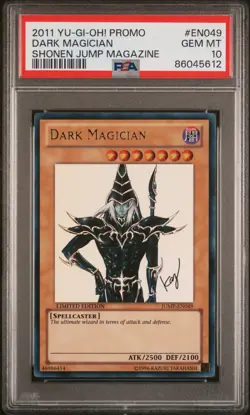 2011 YU-GI-OH! PROMO SHONEN JUMP MAGAZINE #EN049 DARK MAGICIAN PSA 10 - Image 1