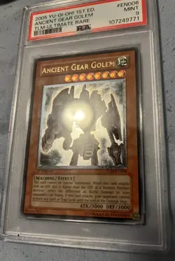 Yugioh! Ancient Gear Golem TLM-EN006 Ultimate Rare 1st Edition PSA 9 Mint - Image 2