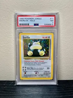 1999 SNORLAX HOLO JUNGLE 11/64 POKEMON CARD PSA 7 - Image 1