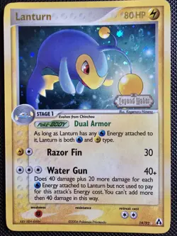 Lanturn 19/92 Reverse Holo Rare EX Legend Maker Stamped Card 2006 LP - Image 1