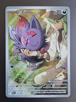 Pokemon Center TCG N's Zorua - #189 Scarlet & Violet Promo Card - Image 1