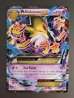 M Alakazam EX 26/124 XY Fates Collide Holo Ultra Rare Pokemon Card MP/LP - Image 1