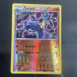Pokemon Card Lucario Fates Collide Reverse Holo Rare 47/124 Near Mint - Image 1