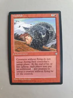 Mudslide , MTG Ice Age (1995), Rare Red Enchantment NM - Image 1