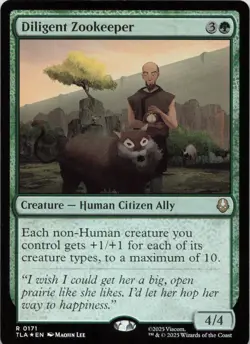 Diligent Zookeeper - FOIL - R Avatar: The Last Airbender 171 - MTG - Image 1