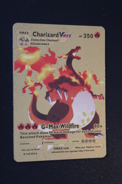 Pokemon Charizard VMAX #143/293 Wildfire G-Max Gold Foil Fan Art - Image 1