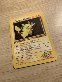 Pokemon TCG Vintage 1ST EDITION Lt. Surge's Pikachu 81/132 - Gym Heroes NM - Image 2