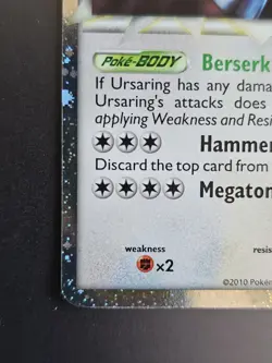 Ursaring Pokemon Prime Rare Holo HGSS Unleashed 89/95 2010 LP - Image 4