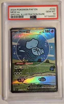 2024 Pokemon Paldean Fates Mew EX 232/091 PSA 10 Gem Mint SIR Bubble Mew - Image 1