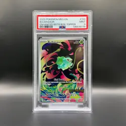 2025 POKEMON MEG EN-MEGA EVOLUTION #133 BULBASAUR ENHANCED BSTR BOX TOPPER PSA 9 - Image 3