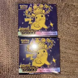 Pokemon TCG Surging Sparks Pokemon Center Elite Trainer Box ETB New & Sealed x2 - Image 1