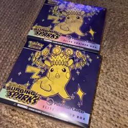 Pokemon TCG Surging Sparks Pokemon Center Elite Trainer Box ETB New & Sealed x2 - Image 4