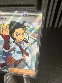 Pokemon TCG Nemona Trainer Paldean Fates Full Art Holo Ultra Rare Card 229/091 - Image 3
