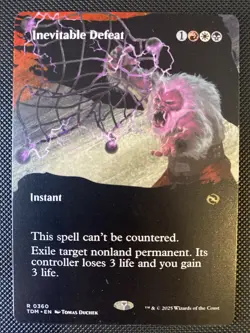 English - MTG Inevitable Defeat - Borderless - Tarkir: Dragonstorm - Image 1