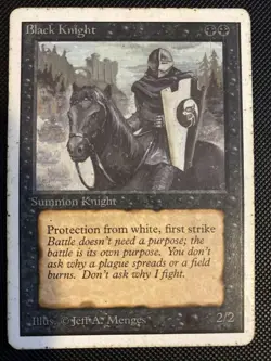 English - MTG Black Knight - HP - Unlimited Edition - Image 1