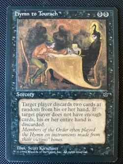 English - MTG Hymn To Tourach - Scott Kirschner Art - Fallen Empires - Image 1