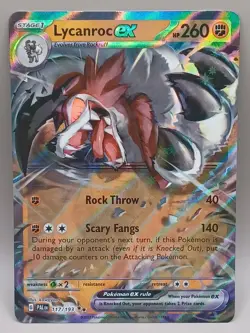 LYCANROC EX - 117/193 Paldea Evolved Ultra Rare Pokemon Card Scarlet Violet - Image 1