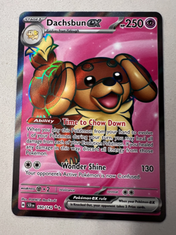 Dachsbun ex Pokemon Stellar Crown 160/142 Full Art Ultra Rare NM - Image 1