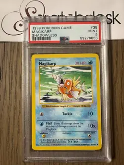 PSA 9 - Pokemon MAGIKARP 35/102 - SHADOWLESS BASE SET - MINT - Image 1