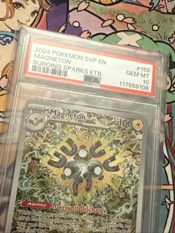 Pokemon Center Magnet Magneton #159 PSA 10 Surging Sparks Promo - Image 2