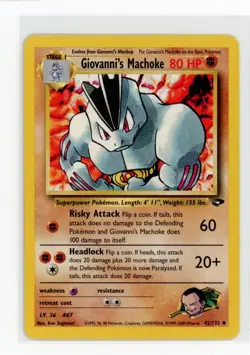 Pokemon Gym Challenge #042/132 Giovanni's Machoke - Image 1