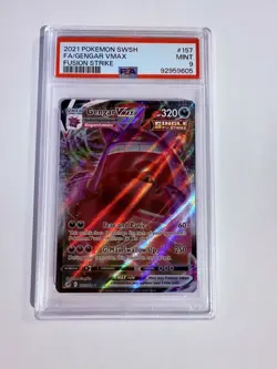 2021 Pokemon Fusion Strike SWSH Gengar VMAX 157/ 264 - PSA 9 - Image 1