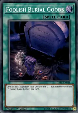 Foolish Burial Goods - Super Rare 1st Edition DASA-EN058 - MP - YuGiOh - Image 1