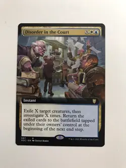 Disorder in the Court Extended Borderless MTG Magic Gathering Card NM Mint VOC - Image 1