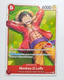 Monkey.D.Luffy ST21-014 LD01 Learn Together Strawhat Stamp One Piece TCG Card NM - Image 1