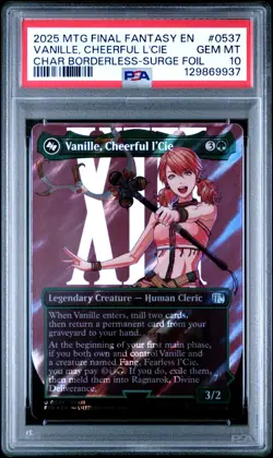 PSA 10 Vanille, Cheerful l'Cie (Borderless) (Surge Foil) Final Fantasy Foil - Image 1