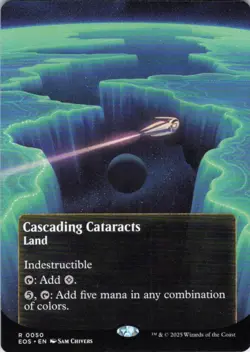 MTG Cascading Cataracts (0050) (Borderless) (50) | NM | Edge of Eternities {EOS} - Image 1