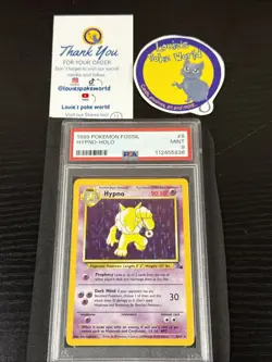 Pokemon TCG - Fossil Set - Hypno - Holo - 1999 - 8/62 - PSA 9 Mint - Image 1