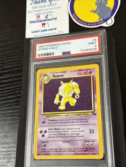 Pokemon TCG - Fossil Set - Hypno - Holo - 1999 - 8/62 - PSA 9 Mint - Image 3