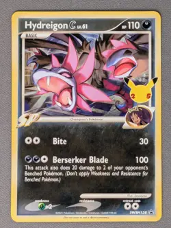 Pokemon TCG Celebrations Hydreigon C LV.61 SWSH138 Blackstar Promo - NM - Image 1