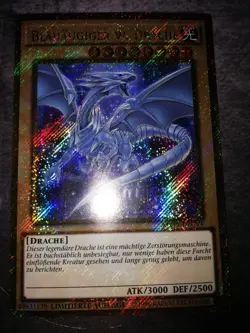 Blauaugiger Weisser Drache NEU Gold Secret Rare Yugioh LIMITIERTE AUFLAGE MVP1 NM - Image 1